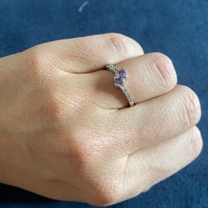 Amethyst silver ring